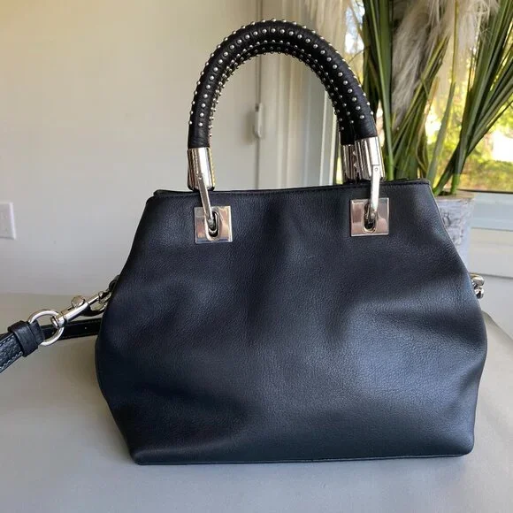 Vince Camuto Elva Studded Leather Satchel Crossbody Bag​ - Picture 4 of 15